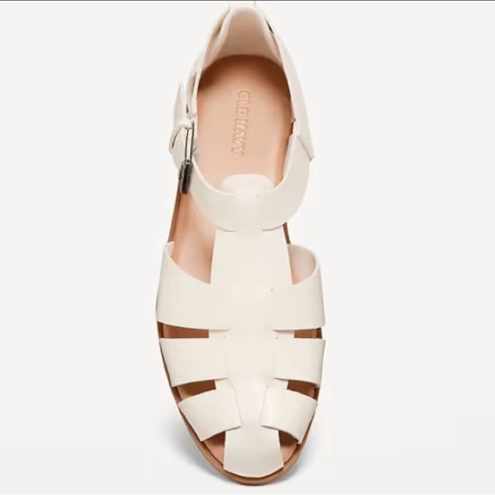 Old Navy bone Faux-Leather Fisherman Sandals